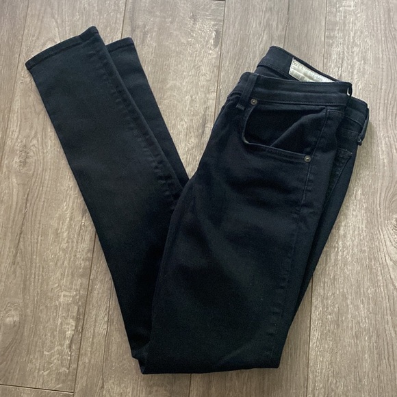 Rag & Bone High Rise Skinny Jeans Coal Dark 28 - Picture 8 of 8